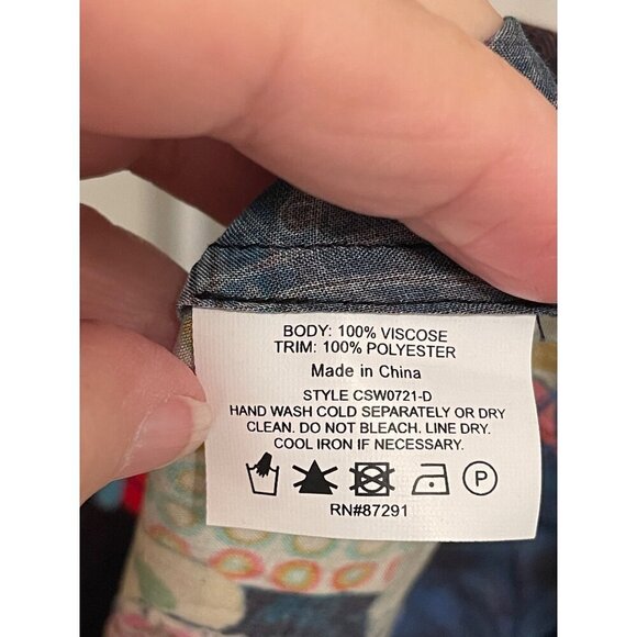 Johnny Was Floral Kimono Dress With Tassel Tie Womens Boho Style Women’s Sz L wi - Picture 13 of 16